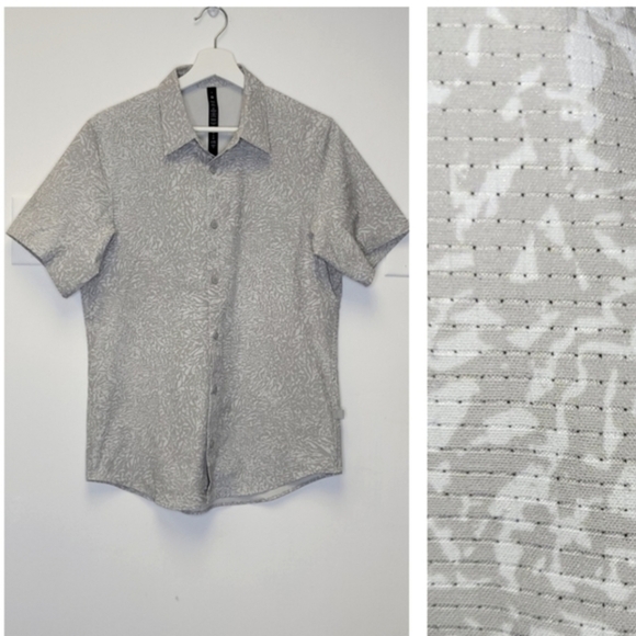 Lululemon Airing Easy Short Sleeve Shirt Grey and White Size S. - Picture 3 of 15